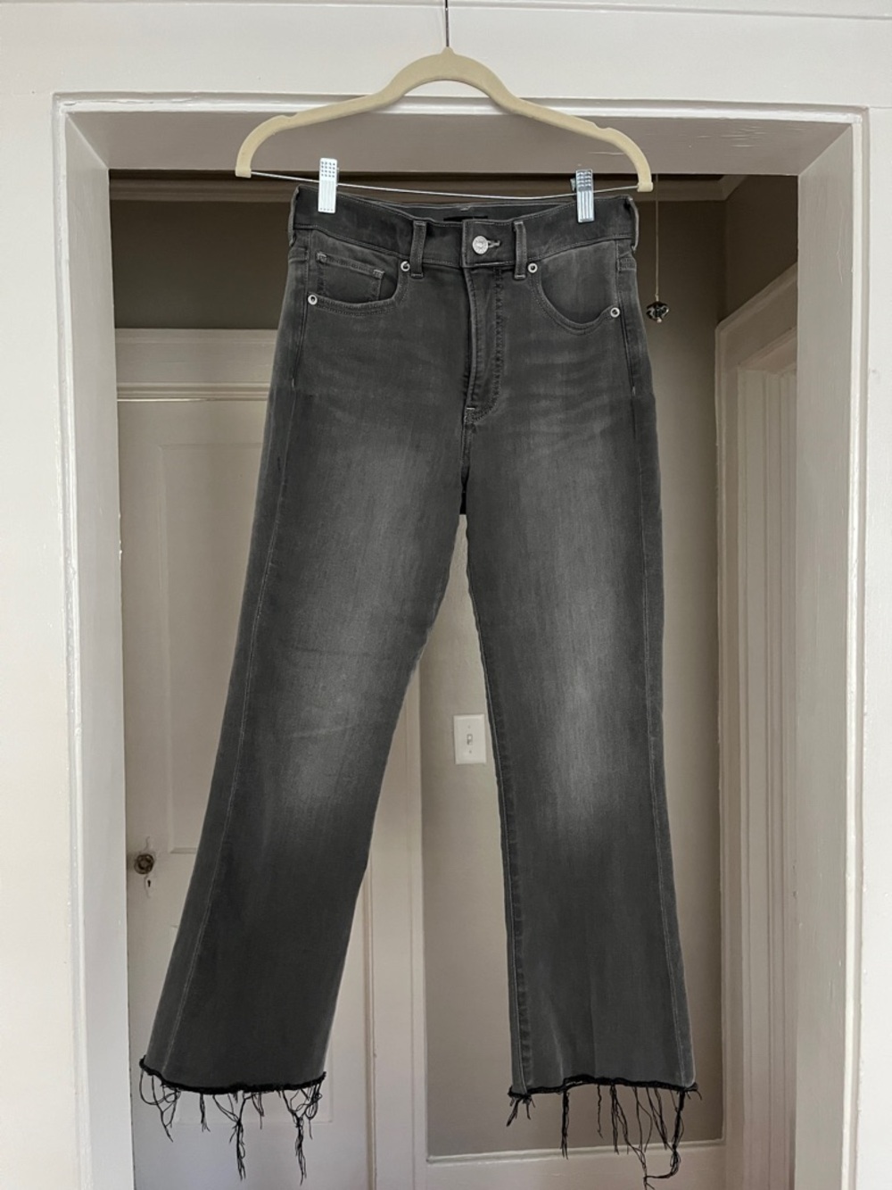 Express Cropped Flare High Rise Jeans